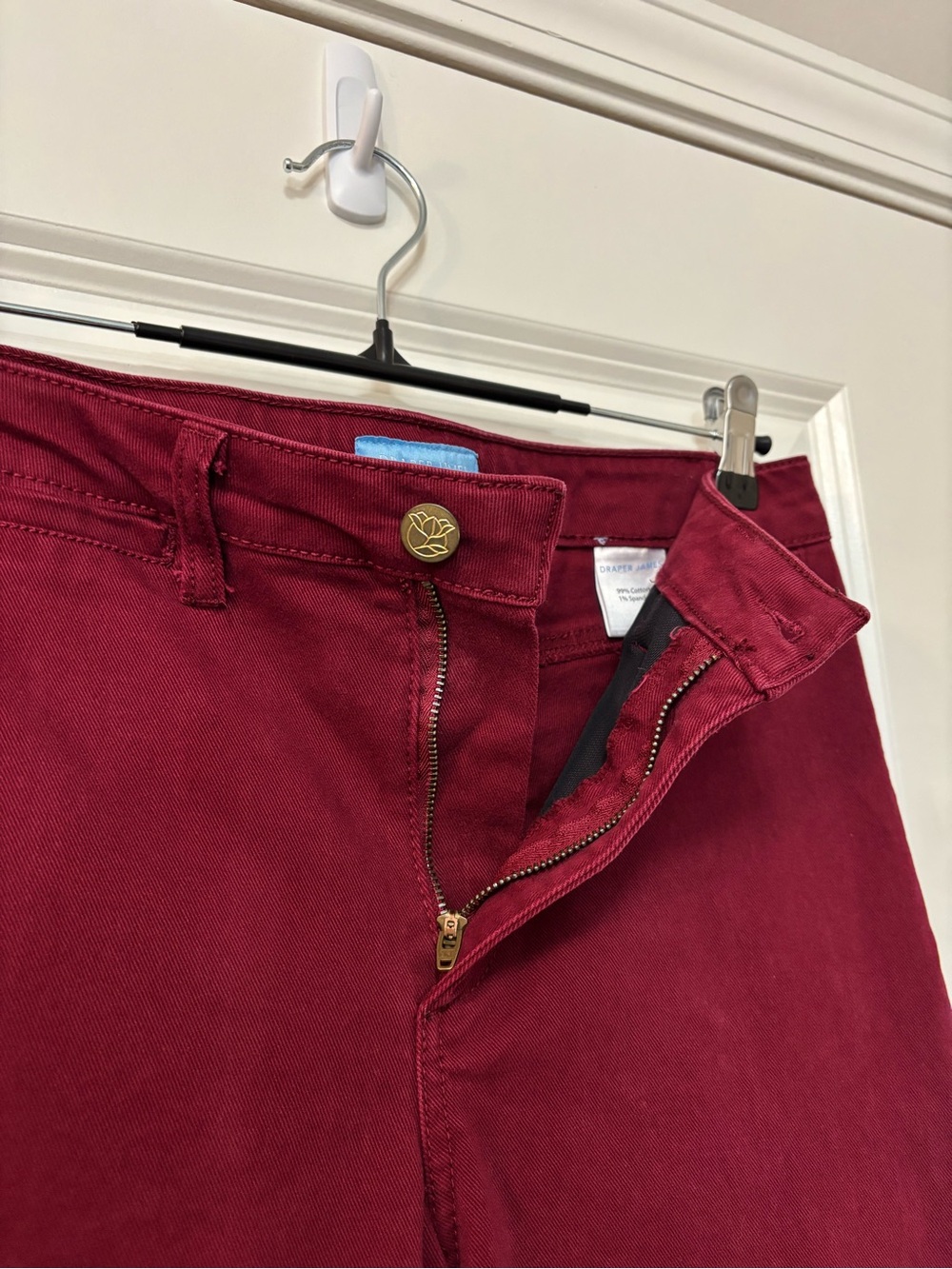 Draper James Burgundy Straight Leg Pants, Size 30 - Picture 6 of 8